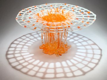 AMBER - Glass sculpture / centerpiece by Mosche Bianche - view 2